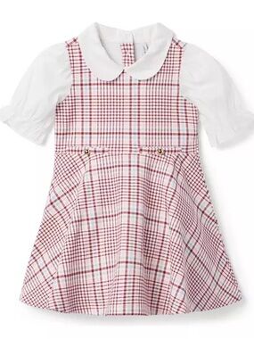 Janie and Jack Peachskin Plaid "The Brownstone Dress".